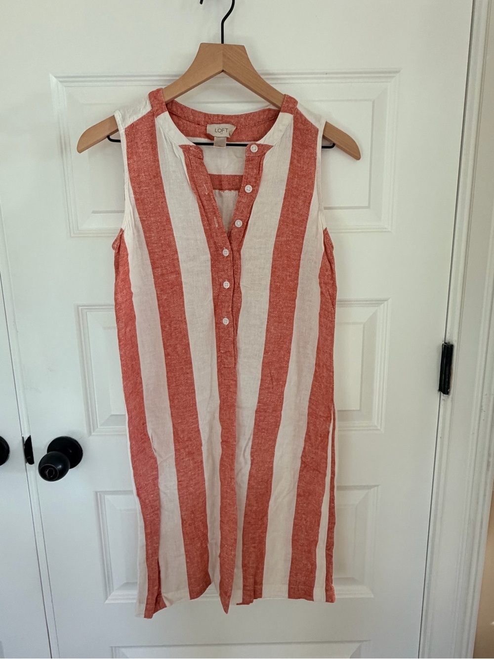 Loft linen blend dress xs